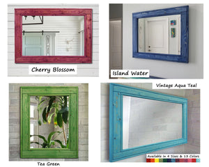 Herringbone Reclaimed Styled Wood Mirror, 5 Sizes & 13 Stain Colors