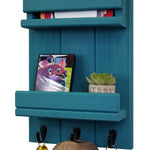 Bradford Vertical Wall Organizer, 20 Paint Colors, Shown in Coral Blue