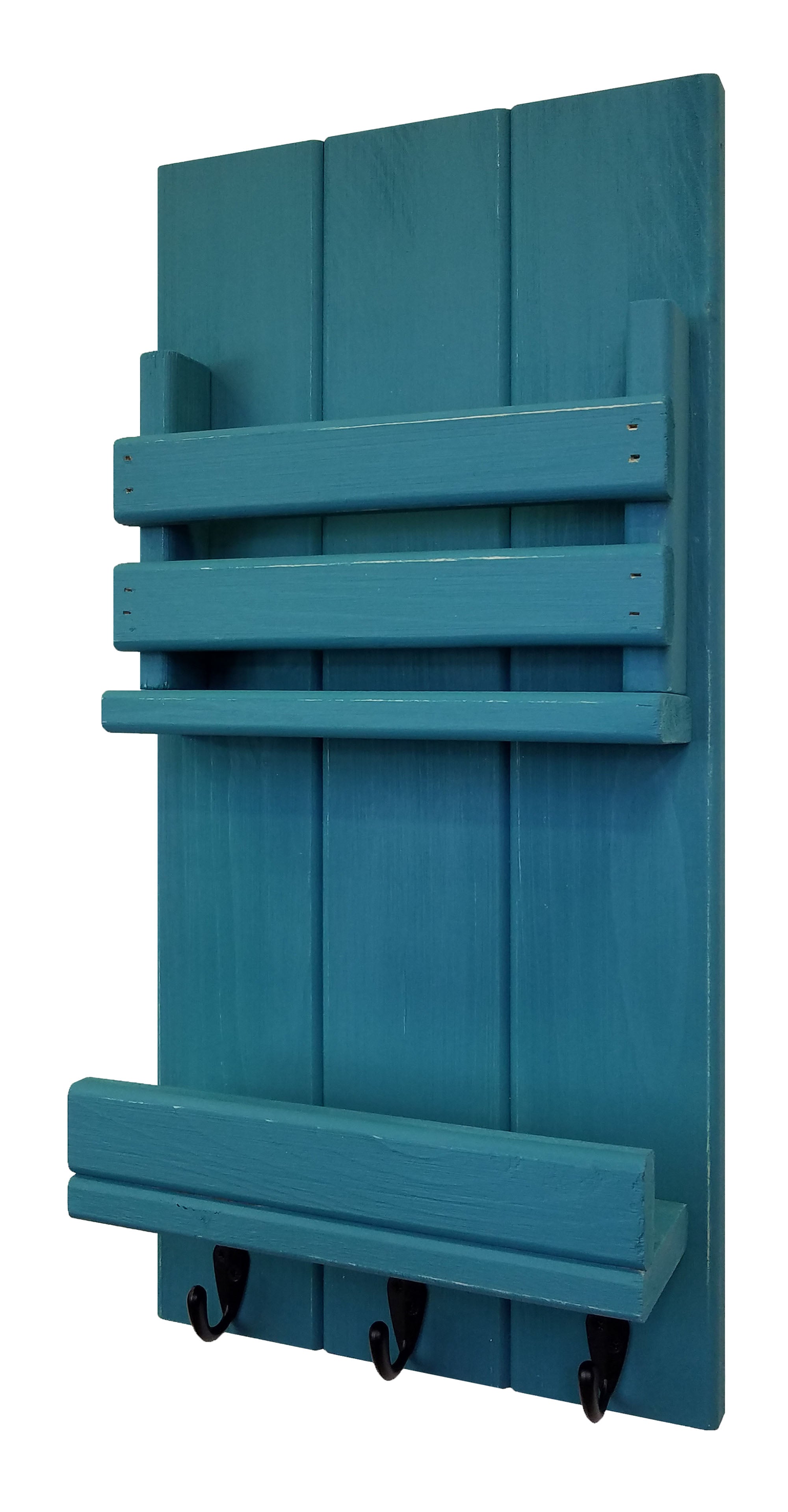Bradford Vertical Wall Organizer, 20 Paint Colors, Shown in Coral Blue