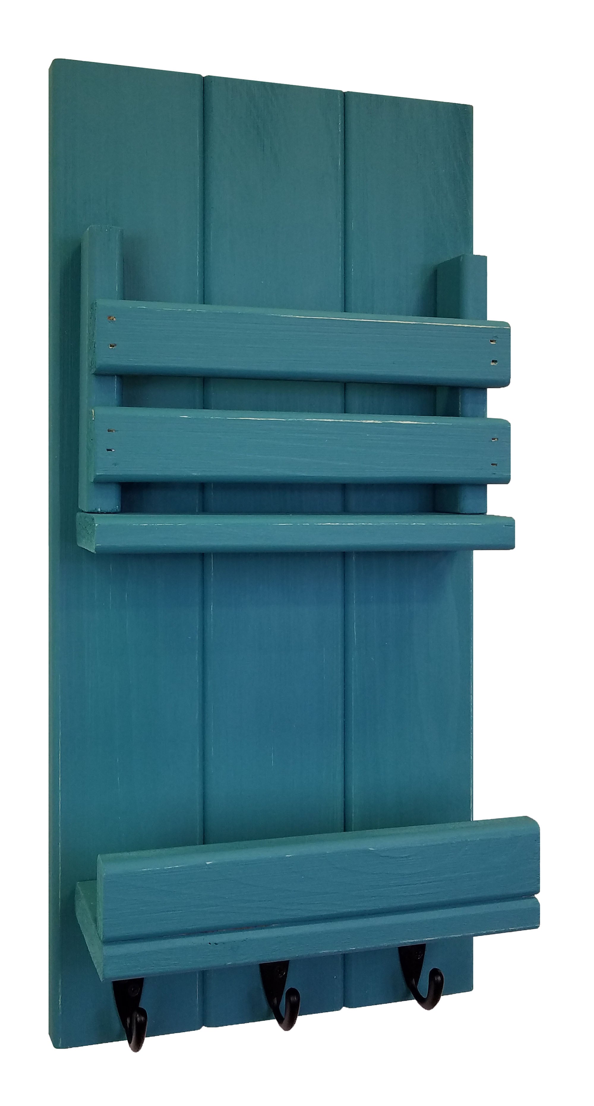Bradford Vertical Wall Organizer, 20 Paint Colors, Shown in Coral Blue