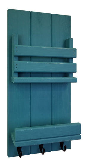 Bradford Vertical Wall Organizer, 20 Paint Colors, Shown in Coral Blue