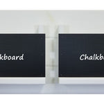 Classic Farmhouse Chalkboard Double Bin Organizer, 20 Colors, Shown in Bright Ivory White