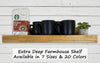 Extra Deep Farmhouse Shelf with Ledge, 7 Sizes & 20 Colors by Lane of Lenore