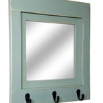 Quakertown Farmhouse Mirror With Hooks, 20 Paint Colors - Renewed Decor & Storage