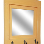 Quakertown Farmhouse Mirror With Hooks, 20 Paint Colors - Renewed Decor & Storage