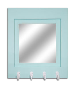 Oxford Decorative Mirror with Shelf & Hooks, Handmade in the USA