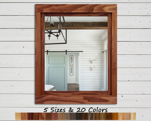 Farmhouse Wood Framed Wall Mirror by Lane of Lenore