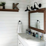 Farmhouse Wood Framed Wall Mirror, 5 Sizes & 20 Colors, Shown in Provincial