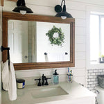 Farmhouse Wood Framed Wall Mirror, 5 Sizes & 20 Colors, Shown in Provincial