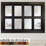 Farmhouse 8 Pane Framed Window Mirror, 20 Colors by Lane of Lenore