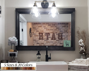 Farmhouse Wood Framed Wall Mirror by Lane of Lenore