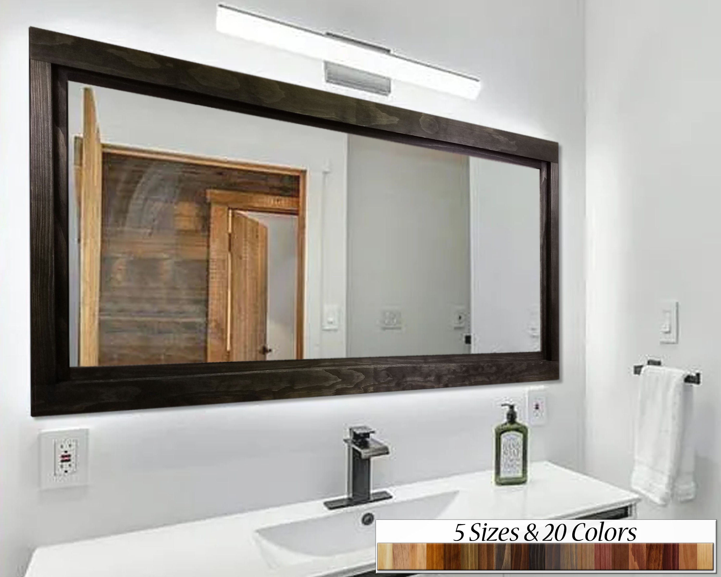 Farmhouse Wood Framed Wall Mirror by Lane of Lenore