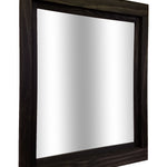 Farmhouse Wood Framed Wall Mirror - 20 Stain Colors, Shown in Ebony