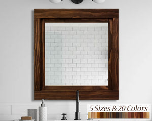 Farmhouse Wood Framed Wall Mirror by Lane of Lenore