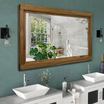 Custom Sized Farmhouse Rustic Wood Framed Mirror, Shown in Driftwood