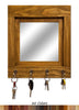 Quakertown Farmhouse Mirror With Hooks, 20 Stain Colors - Renewed Decor & Storage