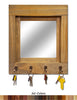 Quakertown Farmhouse Mirror With Hooks, 20 Stain Colors - Renewed Decor & Storage