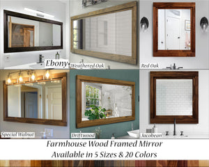 Farmhouse Wood Framed Wall Mirror by Lane of Lenore