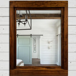 Farmhouse Wood Framed Wall Mirror, 5 Sizes & 20 Colors, Shown in Provincial