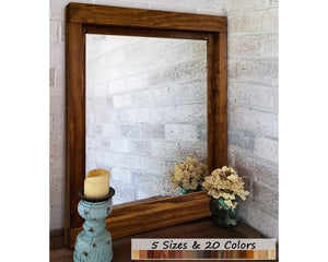 Farmhouse Wood Framed Wall Mirror by Lane of Lenore