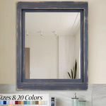 Farmhouse Wood Framed Wall Mirror, 5 Sizes & 20 Colors by Lane of Lenore