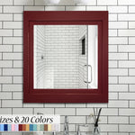 Farmhouse Wood Framed Wall Mirror, 5 Sizes & 20 Colors by Lane of Lenore