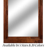 Farmhouse Mirrors | Red Oak Framed Wall Mirror | Oak Mirror | Wood Framed Wall Mirror