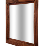 Farmhouse Wood Framed Wall Mirror, 5 Sizes & 20 Colors, Shown in Red Oak Mirror