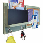 Fox Chase Wall Organizer, 20 Colors & 5 Hook Finishes, Shown in Avocado Green with Nickel Hooks