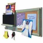 Fox Chase Wall Organizer, 20 Colors & 5 Hook Finishes, Shown in Avocado Green with Nickel Hooks