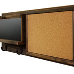 Fox Chase Wall Organizer, 20 Colors & 5 Hook Finishes, Shown in Dark Walnut with Oiled Bronze Hooks