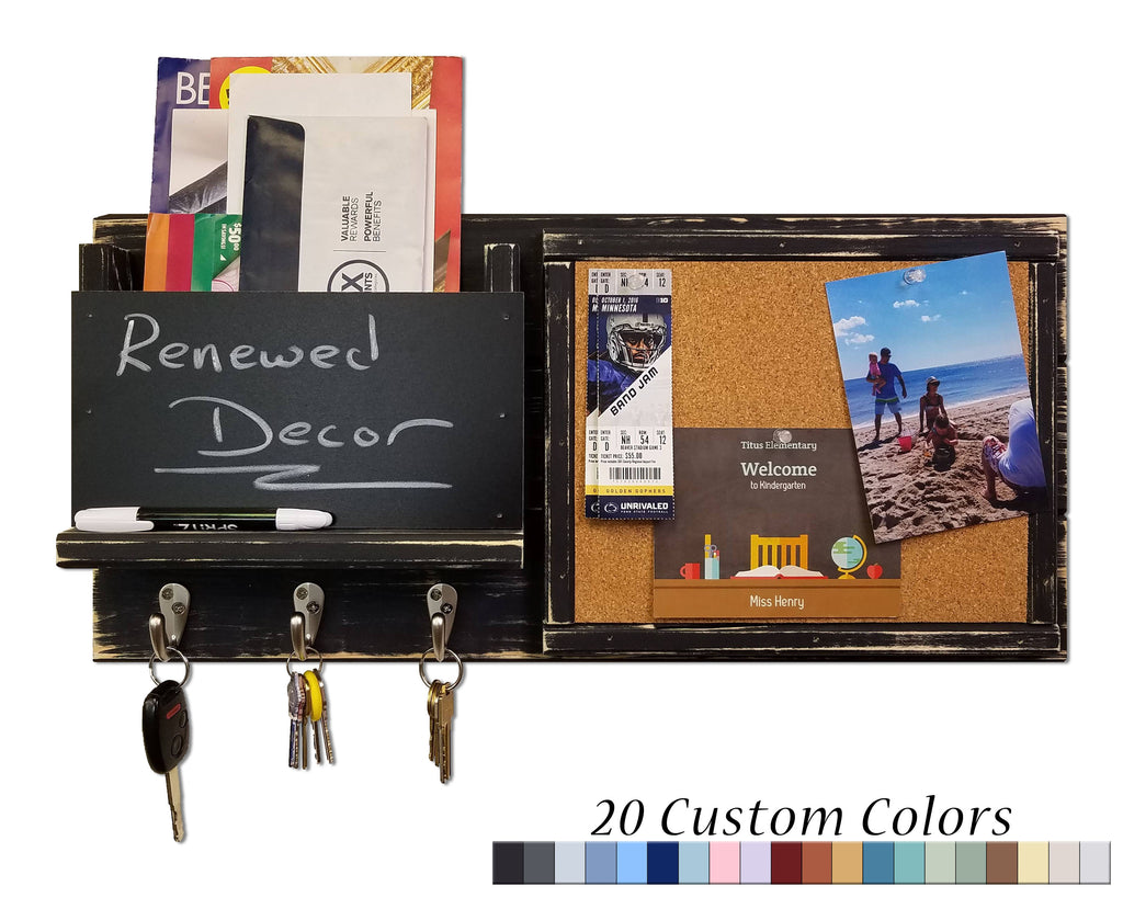 Fox Chase Wall Organizer, 20 Colors & 5 Hook Finishes by Renewed Decor