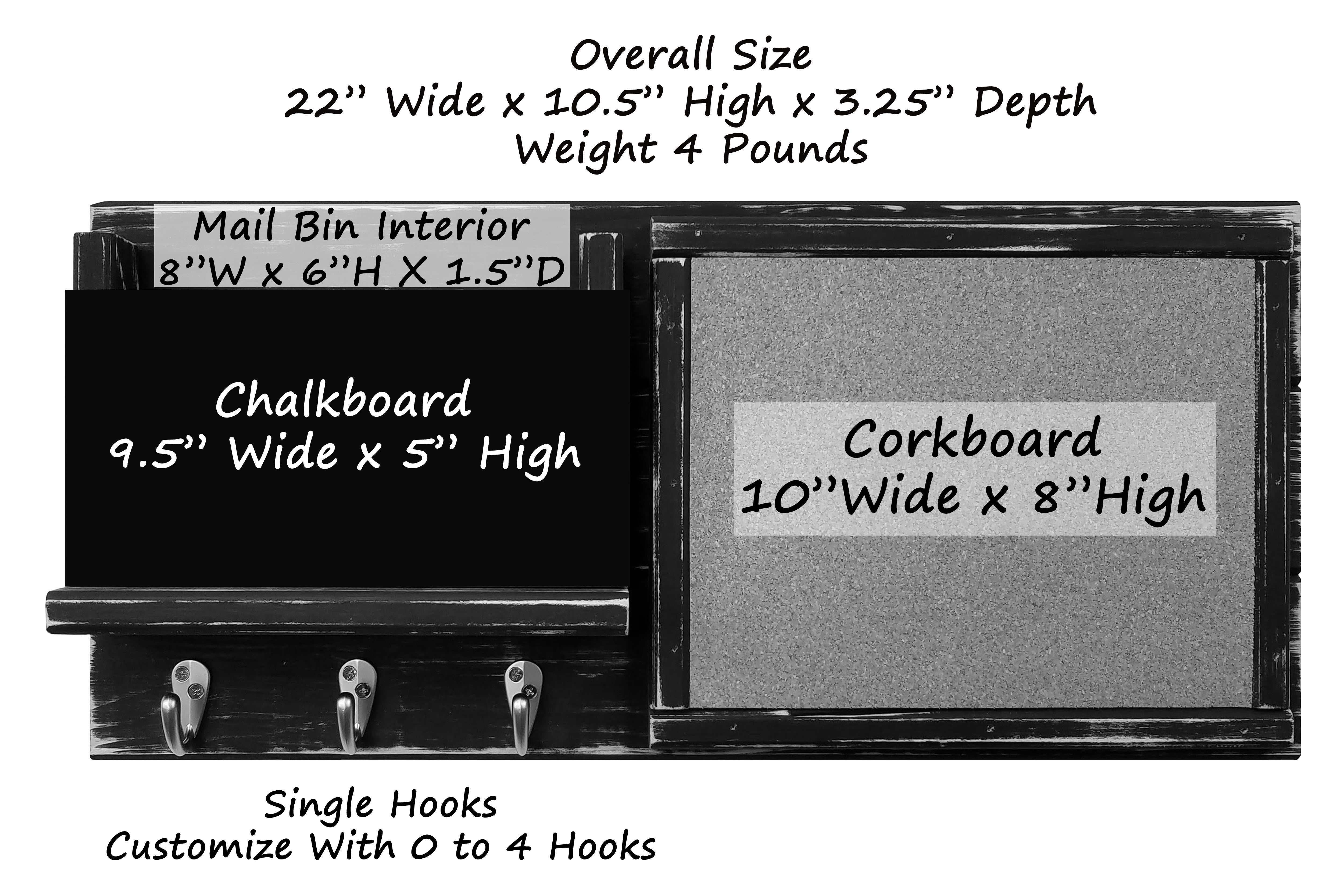 Fox Chase Wall Organizer, Size & Dimensions 
