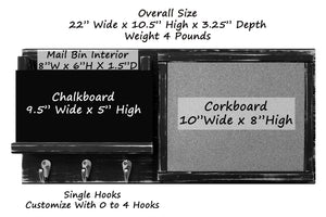 Fox Chase Wall Organizer, Size & Dimensions 