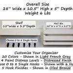 Greatland Wall Mounted Organizer Size & Dimensions