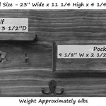 Hamilton Elite Wall Mounted Organizer, 20 Paint Colors & 5 Hook Finishes, Shown in Kettle Black with Nickel Hooks