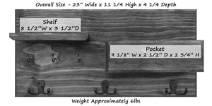 Hamilton Elite Wall Mounted Mail Organizer Size