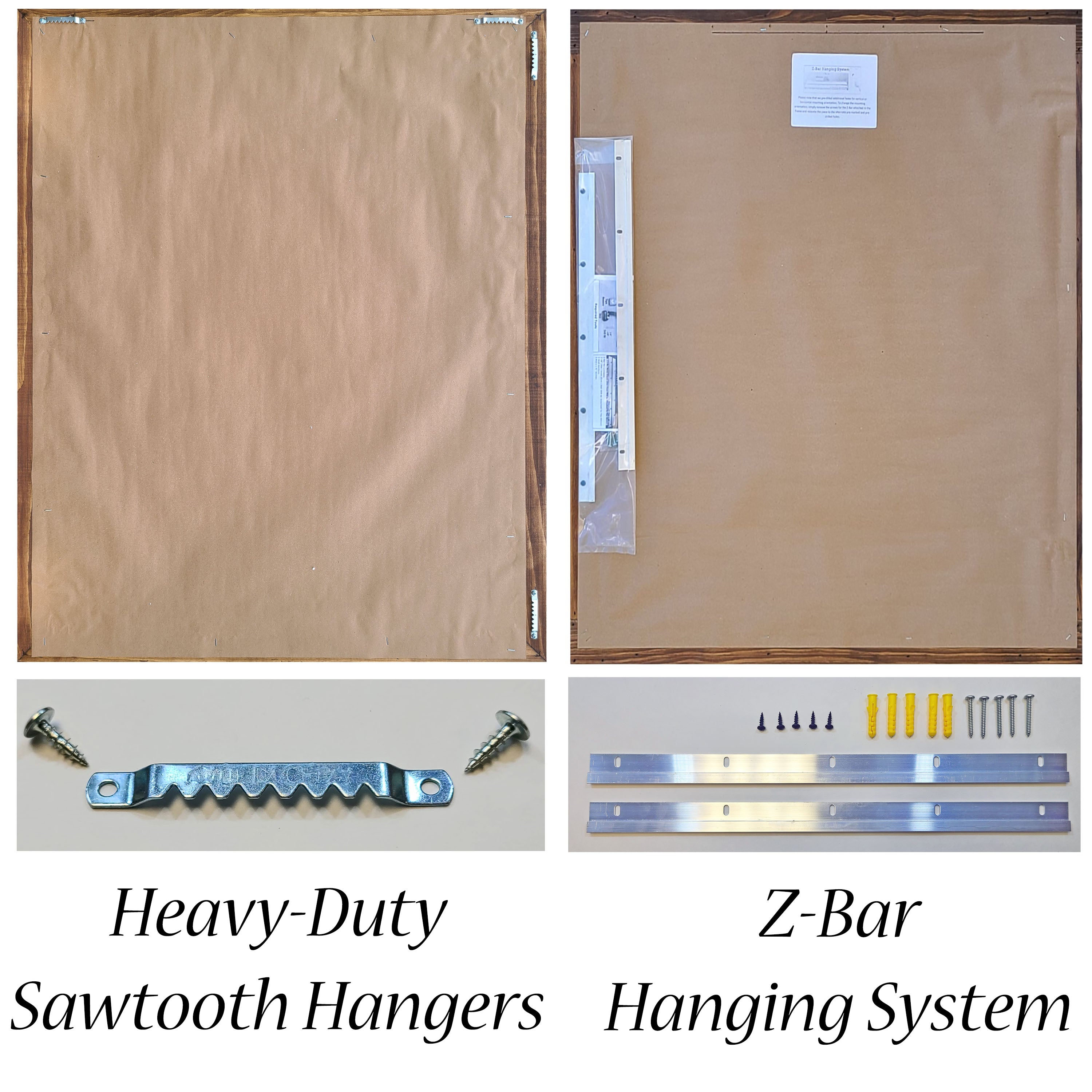 Mirror Hanging Hardware Sawtooth & Z- Bar Hanging System