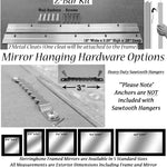 Herringbone Mirror Sizes & Hanging Hardware