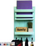 Harvest Rustic Large Vertical Mail Organizer, 20 Colors & 5 Hook Finishes by Renewed Decor 
