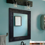 Herringbone Reclaimed Styled Wood Mirror, 5 Sizes & 20 Stain Colors by Lane of Lenore