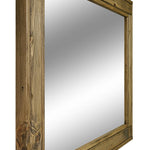 Herringbone Reclaimed Styled Wood Mirror, 5 Sizes & 20 Stain Colors, Shown in Driftwood