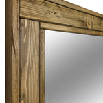 Herringbone Reclaimed Styled Wood Mirror, 5 Sizes & 20 Stain Colors, Shown in Driftwood