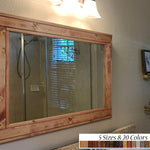 Herringbone Reclaimed Styled Wood Mirror, 5 Sizes & 20 Colors by Lane of Lenore