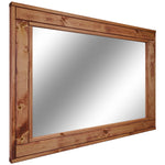 Herringbone Reclaimed Styled Wood Mirror, 5 Sizes & 20 Colors, Shown in Cherry