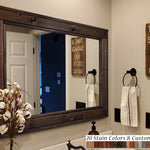 Herringbone Reclaimed Styled Wood Mirror, 20 Stain Colors & Custom Sizes by Lane of Lenore