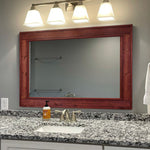 Herringbone Reclaimed Wood Framed Mirror, Shown in Sedona Red