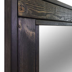 Herringbone Reclaimed Styled Wood Mirror, 5 Sizes & 20 Colors, Shown in Ebony