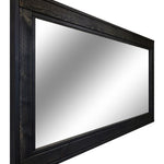 Herringbone Reclaimed Styled Wood Mirror, 5 Sizes & 20 Colors, Shown in Ebony