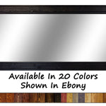 Herringbone Reclaimed Styled Wood Mirror, 5 Sizes & 20 Colors, Shown in Ebony